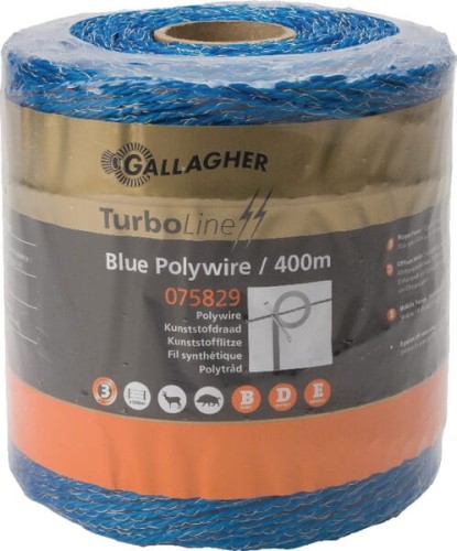 Plecionka Turboline, niebieska 400 m 075829GAL - Intertraktor