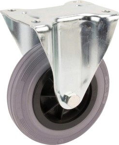 Koła skrętne z czarnymi oponami gumowymi 3478PIR160P63