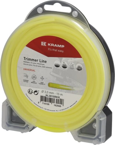 Żyłka tnąca Ø 3 mm 15 m okrągła żółta Kramp NL3015RKR - Intertraktor