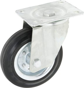 Koło skrętne gumowe Ø 160x40 mm podstawa montażowa: 135x110 mm nośność 180 kg Ro-Carr WH5081160