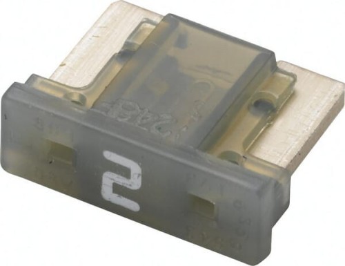 Bezpiecznik płaski Mini, 2A L=8.4 mm szary Pack 5x Hella 8JS728596262 - Intertraktor