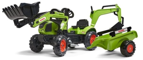 Koparko-ładowarka Claas z ładowaczem czołowym i przyczepą F2040N - Intertraktor