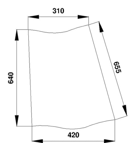 Szyba narożna tylna D7015 - Intertraktor