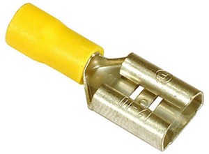 Końcówka przewodu płaska nasadkowa, żeńska, żółta, 4-6mm² 9.5x1.2 mm 50 szt. Vapormatic VLC2433