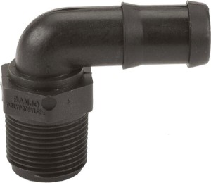 Końcówka węża 3/4" gwint zewn. NPT x 3/4" 90° HB07590