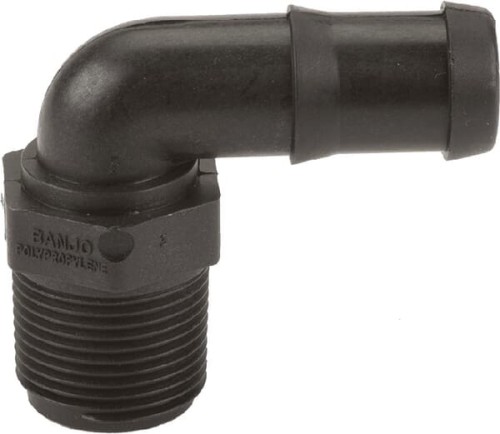 Końcówka węża 3/4" gwint zewn. NPT x 3/4" 90° HB07590 - Intertraktor