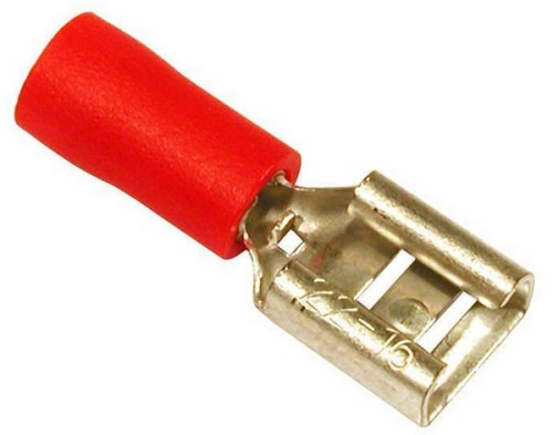 Końcówka przewodu płaska nasadkowa, żeńska, czerwona 0.5-1.0mm², 6.4x0.8 mm 50 szt. Vapormatic VLC2410 - Intertraktor