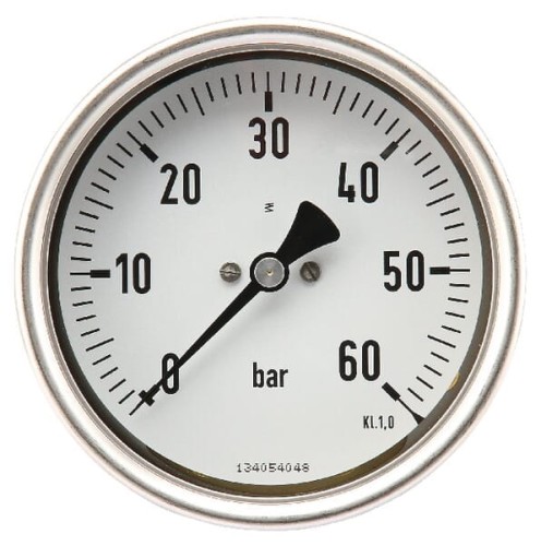 Manometr ø100 mm 0–60 bar przyłącze tylne 1/2" MA10060B08SSGF - Intertraktor