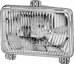 Element optyczny reflektora, prostokątny 12/24V Hella 1AB006277127