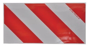Naklejka do tablicy ostrzegawczej, biało-czerwona, 280 x 560 mm WB50077