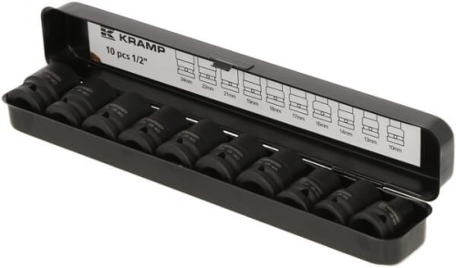 Zestaw kluczy nasadowych udarowych 1/2” 10 ele. 1803924010PKR - Intertraktor