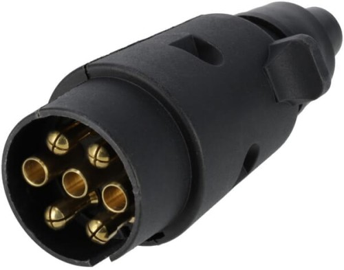 Wtyczka przyczepy 7-biegunowa z tworzywa sztucznego, 12V zaciski śrubowe TR00001KR - Intertraktor