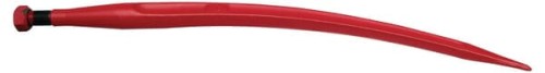 Ząb ładowacza, wygięty zamykający, profil podwójne T 37x660 mm końcówka szpiczasta z nakrętką M22x1.5 czerwony gopart 5192FT68N1 - Intertraktor