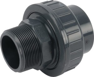 Kształtka przejściowa z PCW z gwintem zew. VdL, 63 mm 2" 370063