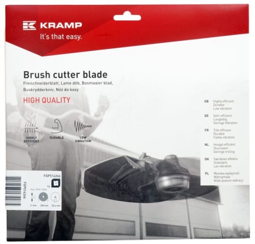 Nóż do kosy 4 zęby, L:230 Ø 25.4 2 mm FGP514266 - Intertraktor
