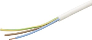 Przewód elektryczny 3x2.5mm² biały PCW na metry Helukabel H05VVF3X25WH