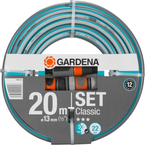 Wąż ogrodowy Classic Gardena 1/2" 20 m z zestawem złączek SL18004 - Intertraktor