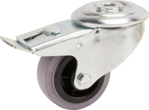 Koła skrętne z czarnymi oponami gumowymi 3477PIR080P3013 - Intertraktor