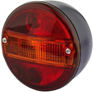 Lampa tylna zespolona, okrągła 12/24V pomarańczowa/czerwona przykręcana Ø 140 mm Hella 2SD001685211