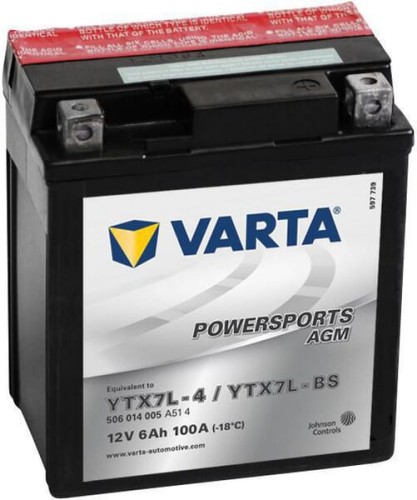 Akumulator 12V 6Ah 100A AGM Powersports VARTA 506014010I314PS - Intertraktor