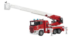 Wóz strażacki Scania z wysuwaną drabiną, pompą wodną U03590