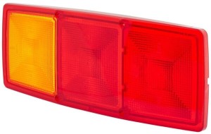Klosz lampy, czerwony/przezroczysty/pomarańczowy, prostokątny tylny/lewy/prawy Hella 9EL147747001