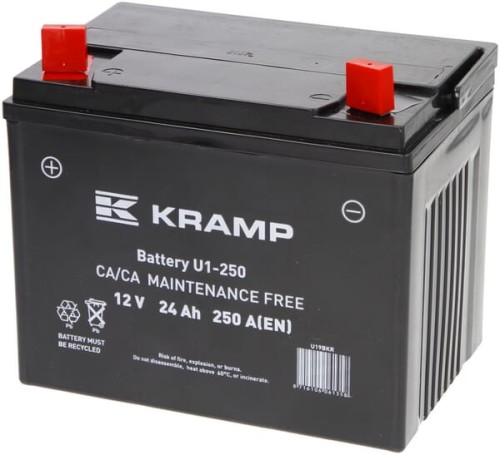 Akumulator 12V 24Ah 250A zamknięty Kramp U19BKR - Intertraktor