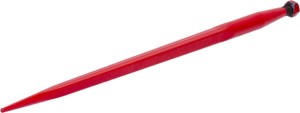 Ząb ładowacza, prosty, profil kwadratowy 44x1100 mm końcówka szpiczasta z nakrętką M28x1.5 czerwony gopart FT38GP