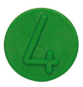 Klips znakujący pokrywy szybkozłącza, zielony (4) SKV9FCL4GREEN