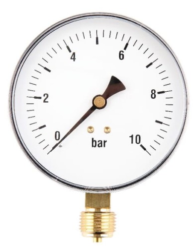 Manometr ø100 mm 0-10 bar przyłącze dolne 1/2" MA10010L08ST - Intertraktor