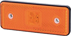 Lampa obrysowa LED, 0.4/0.7W prostokątna, 12/24V pomarańczowa, 3 LED gopart LA35053