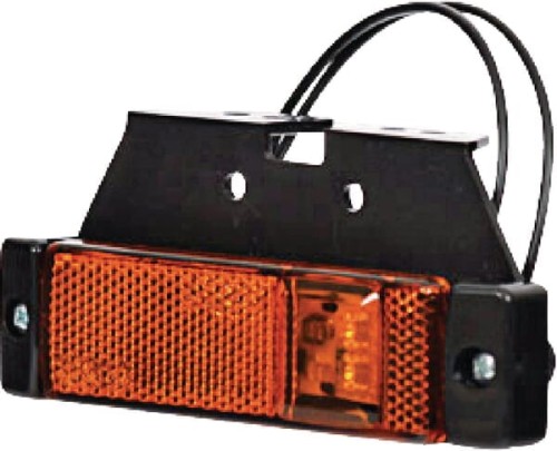 Lampa obrysowa LED, prostokątna, 12/24V z przewodem i uchwytem Kramp LA30131 - Intertraktor