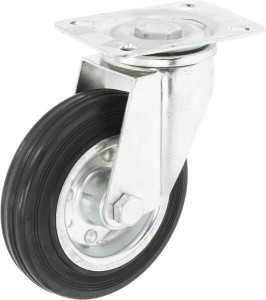 Koło skrętne gumowe Ø 140x37.5 mm podstawa montażowa: 115x85 mm nośność 140 kg Ro-Carr WH5081140