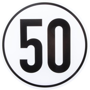 Tablica ostrzegawcza 50 km/h BL50