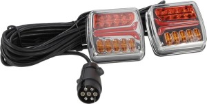 Zestaw lamp LED tylnych, 12-24V z wtyczką 7-pin i przewodem 7.5 m Kramp LA60045