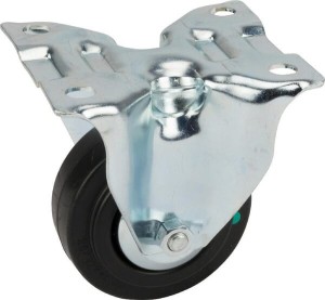 Koła skrętne z czarnymi oponami gumowymi 3478PVJ080P62