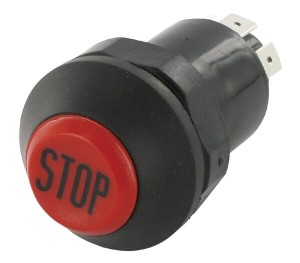 Przełącznik przyciskowy, Stop, okrągły, czerwony 11100320PN