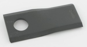 Nożyk kosiarki rotacyjnej lewy 105x48x4.3 mm otwór Ø 20 mm okrągły pasuje do Kuhn K6801410