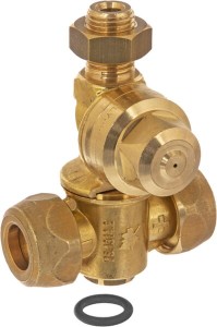 Uchwyt dyszy podwójny mosiądz 1/4" AG 7561710A
