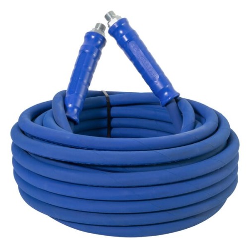 Wąż wysokociśnieniowy 3/8" 50 m 400 bar 155°C gwinty zewnętrzne 3/8" niebieski 9117HE50000 - Intertraktor
