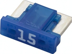 Bezpiecznik płaski niski Mini, 15A L=8.4 mm niebieski op. 5 szt. Hella 8JS728596322