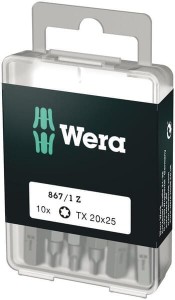 Bity Wera 1/4" TX, 20x25 10 szt. SC8671ZTX20DIY