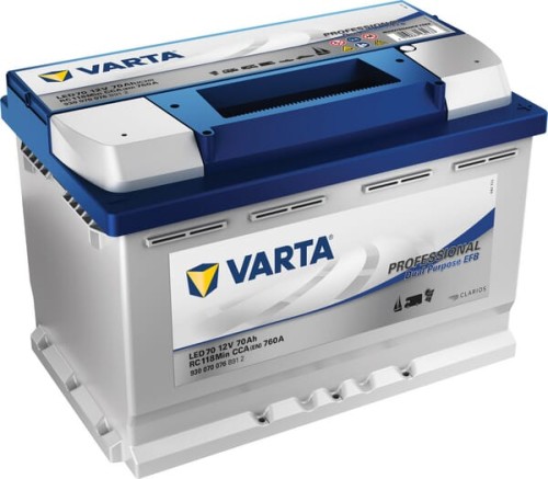 Akumulator 12V 70Ah 760A Dual Purpose LED70 VARTA 930070076B912 - Intertraktor