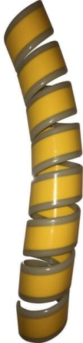 Osłona spiralna węża 110 (80-98 mm) / 15 m - żółta z krawędziami świecącymi KBV80GLOW - Intertraktor