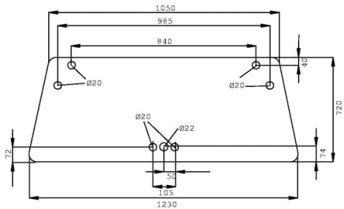 Szyba przednia D7722 - Intertraktor