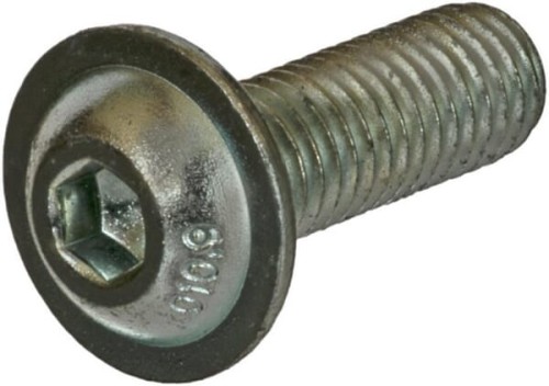 Wkręt grzybkowy z kołnierzem kl. 10.9 ocynk Kramp, M5 x 25 mm ISO7380ULF525109 - Intertraktor