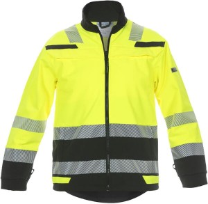 Kurtka Softshell, żółty-czarny, rozmiar L, Trendy High Visible Line, Hydrowear 04025985YBL