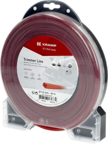 Żyłka tnąca Ø 3 mm 44 m kwadratowa czerwona Kramp NL3044SKR - Intertraktor