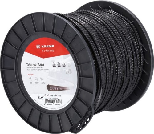 Żyłka tnąca Ø 3.5mm 143m kwadratowa Nylsaw czarna Kramp NL35143NKR - Intertraktor