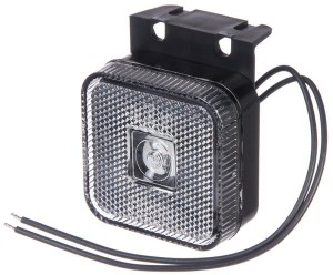 Lampa obrysowa LED, kwadratowa, 12/24V z przewodem i uchwytem Kramp LA30138